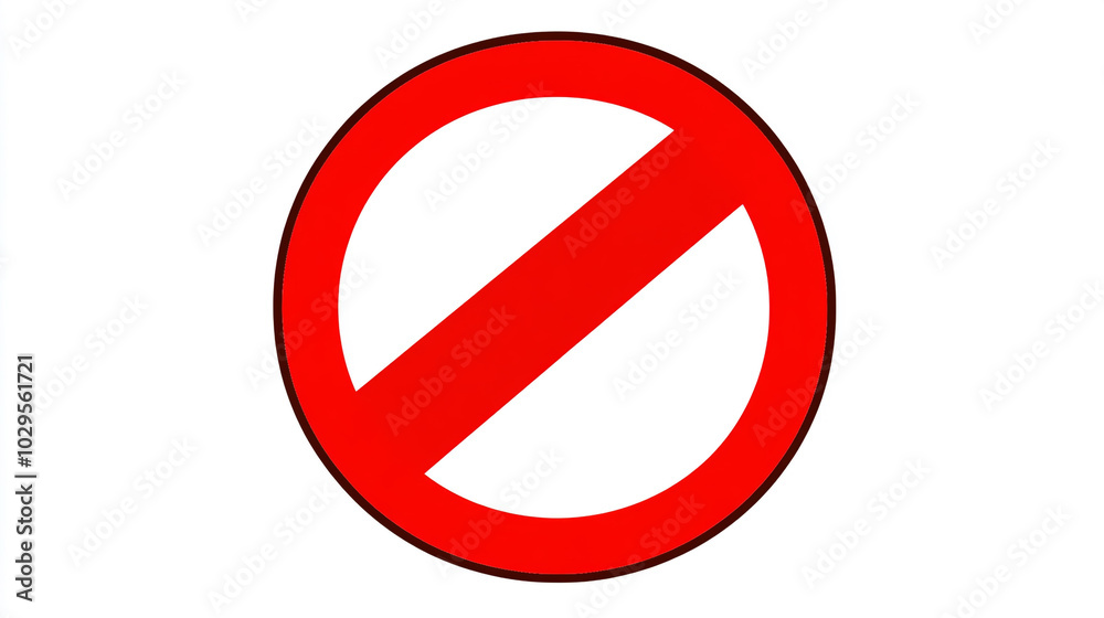 Red Circle No Entry Sign  Prohibition  Restricted Access  Stop Symbol