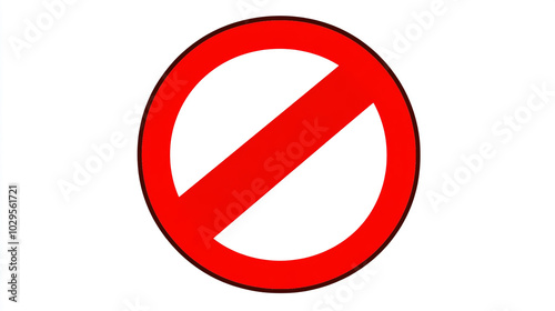 Red Circle No Entry Sign Prohibition Restricted Access Stop Symbol