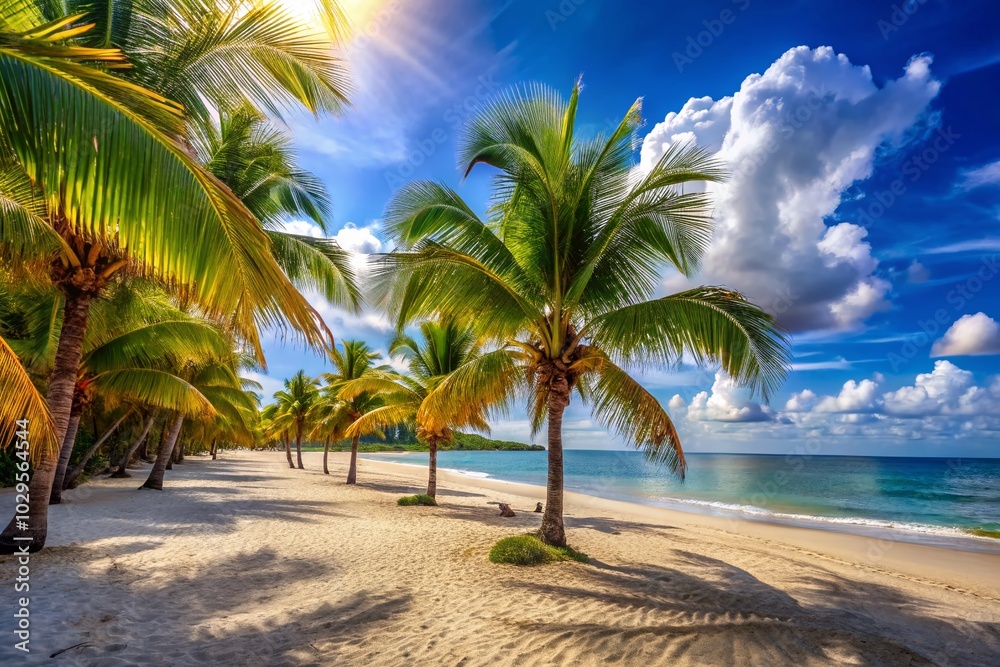 Serene Cuban Beach: Vibrant Blue Ocean and Golden Sands for Relaxation and Escape Serene Cuban Beach: Vibrant Blue Ocean and Golden Sands for Relaxation and Escape