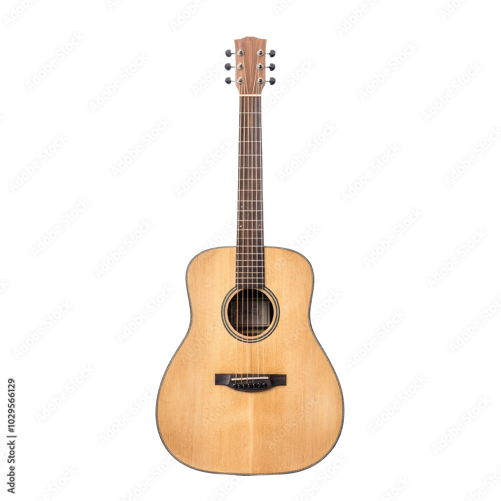 Fototapeta premium Acoustic guitar on a black background