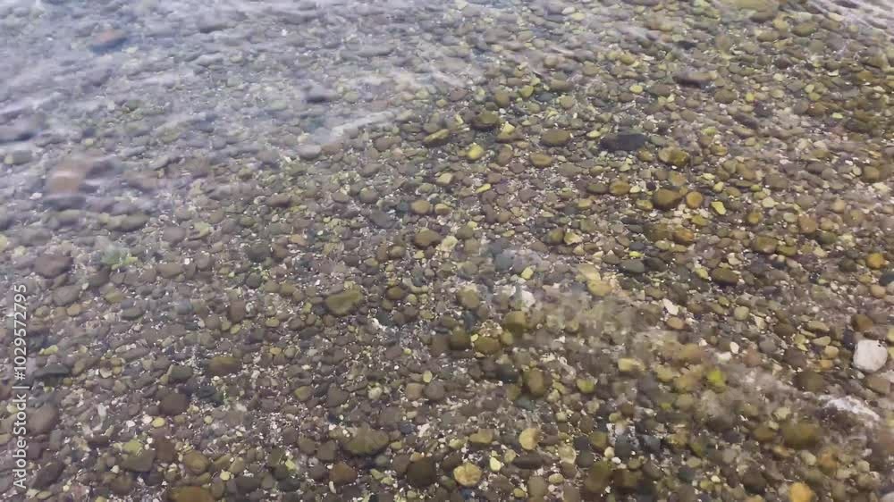 Waves lapping gently on the seashore Waves lapping gently on the seashore