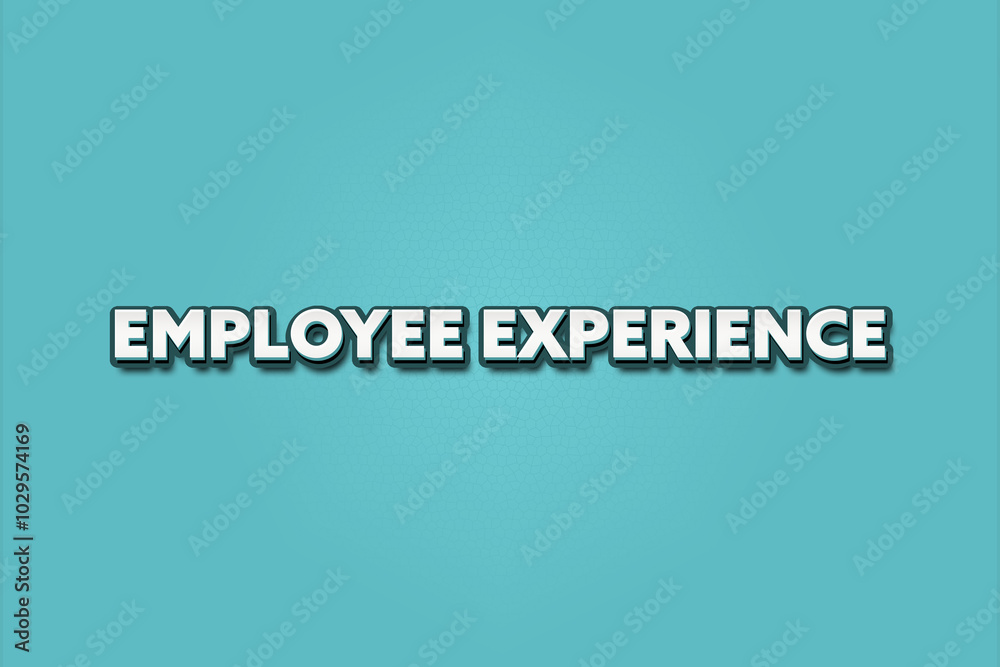 Employee experience. A Illustration with white text isolated on light green background. Employee experience. A Illustration with white text isolated on light green background.