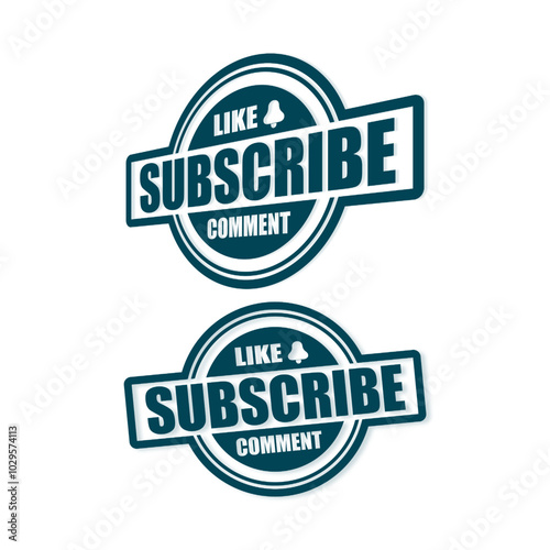 subscribe stamps set background