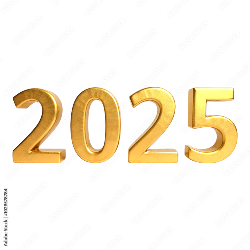 3d 2025 New Year golden text png. New Year 2025 inscription on transparent background 3d 2025 New Year golden text png. New Year 2025 inscription on transparent background