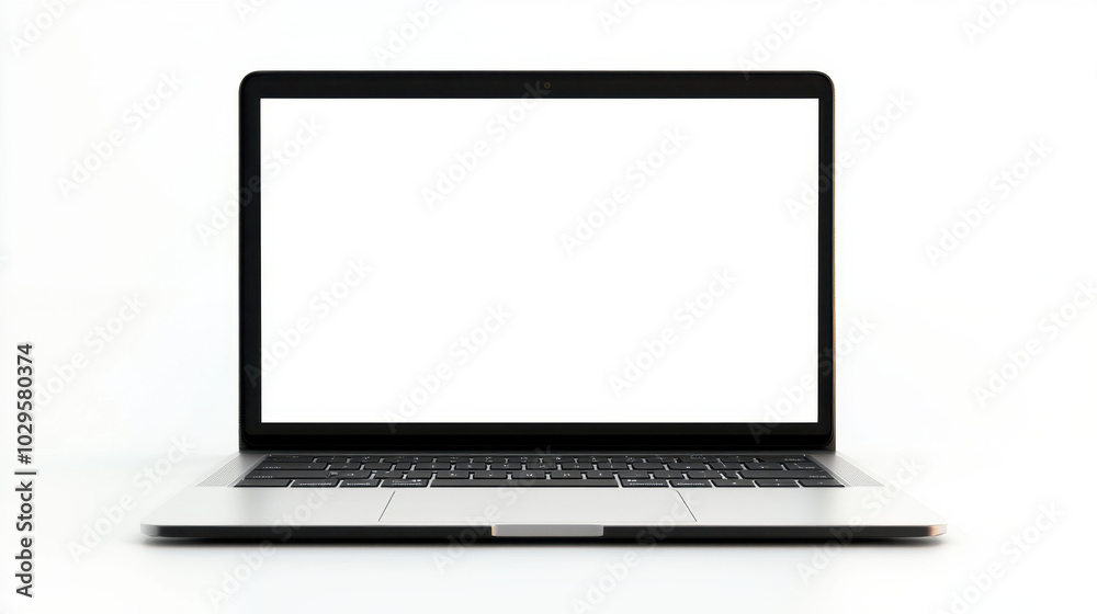 Laptop with Blank Screen in Minimalist Setting
Laptop with Blank Screen in Minimalist Setting