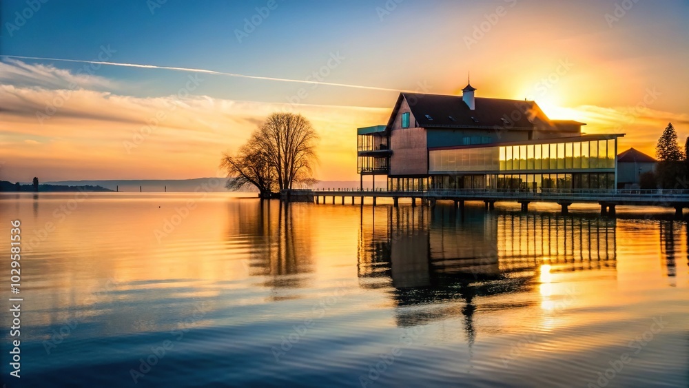 Museum building on street of Langenargen by Lake Constance Museum building on street of Langenargen by Lake Constance
