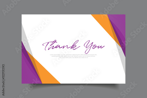 thank you card template design
