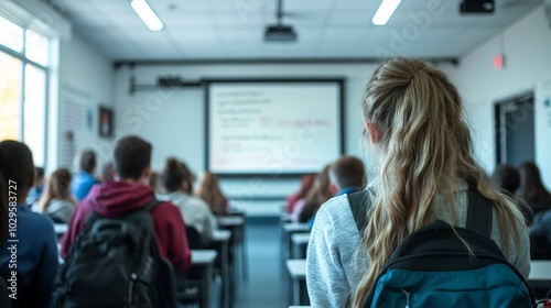 Classroom with Students Engaged in Learning