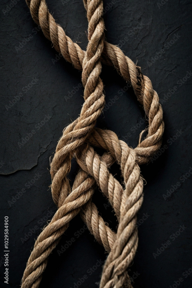 knot on a rope knot on a rope
