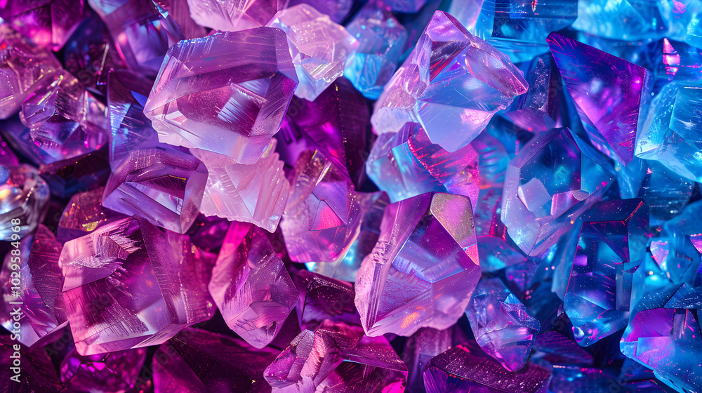 A background of neon multicolored crystals A background of neon multicolored crystals