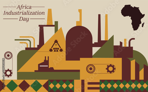 African Industrialization day, Africa Industry Day design templet