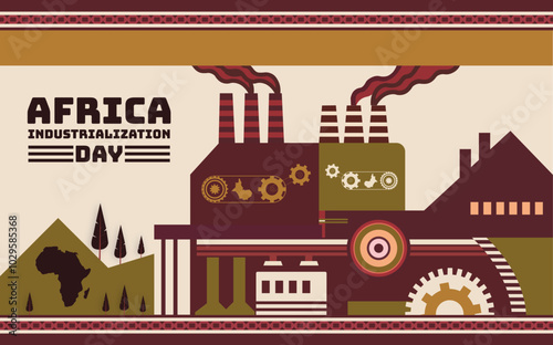 African Industrialization day, Africa Industry Day design templet