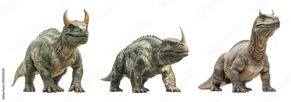 Fototapeta premium Dinosaur Creature Isolated on Transparent Background