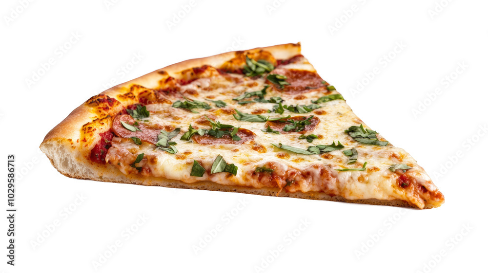 Appetizing slice of pizza on isolated background, template for designer project, PNG for mockup Appetizing slice of pizza on isolated background, template for designer project, PNG for mockup