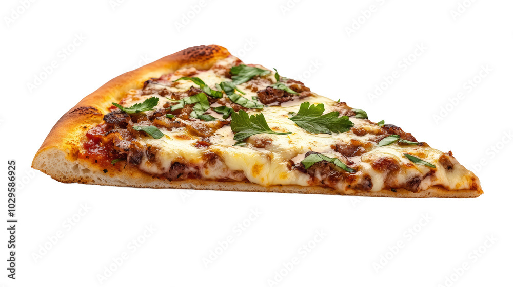 Appetizing slice of pizza on isolated background, template for designer project, PNG for mockup Appetizing slice of pizza on isolated background, template for designer project, PNG for mockup