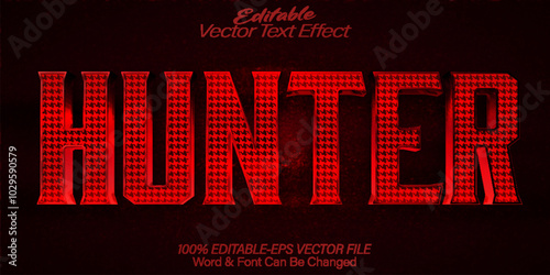 Hunter Vector Text Effect Editable Alphabet Horror Scary Evil Crime Haunted Killer