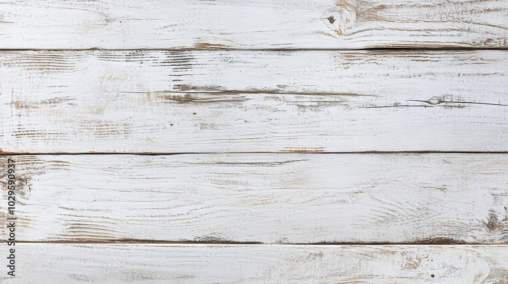 Weathered white wooden plank background, showcasing rustic charm with a distressed texture and grain patterns. Weathered white wooden plank background, showcasing rustic charm with a distressed texture and grain patterns.