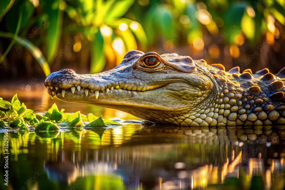 Stunning Marsh Crocodile in Natural Habitat - Wildlife Documentary Photography Stunning Marsh Crocodile in Natural Habitat - Wildlife Documentary Photography