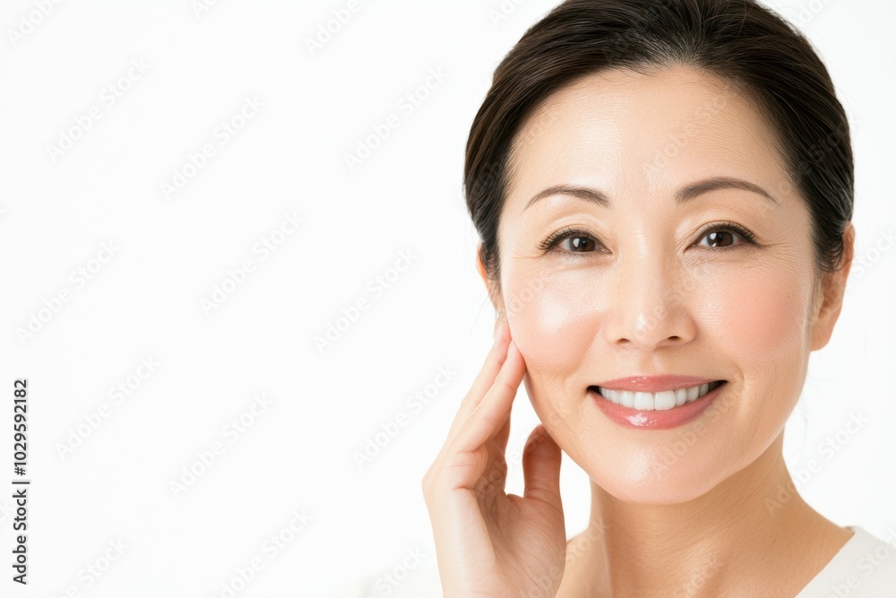 Close-up portrait of a woman. Background with selective focus and copy space for text Close-up portrait of a woman. Background with selective focus and copy space for text