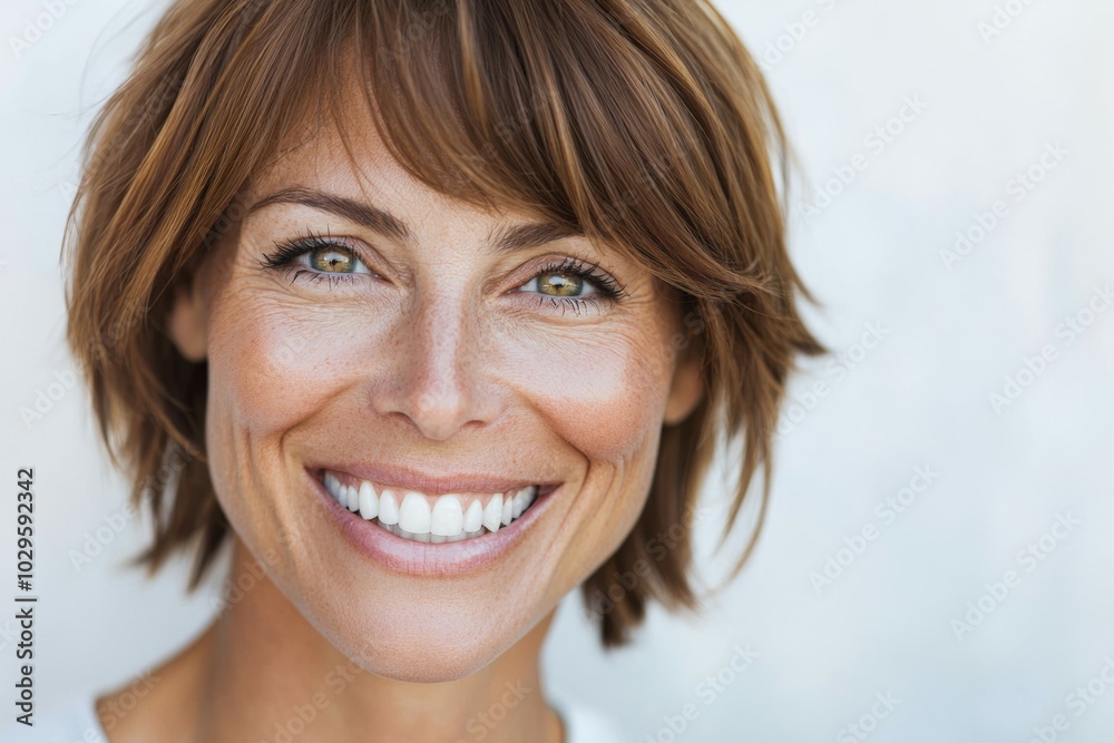 Close-up portrait of a woman. Background with selective focus and copy space for text Close-up portrait of a woman. Background with selective focus and copy space for text