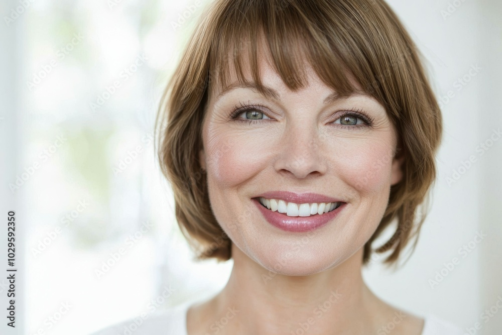 Close-up portrait of a woman. Background with selective focus and copy space for text Close-up portrait of a woman. Background with selective focus and copy space for text