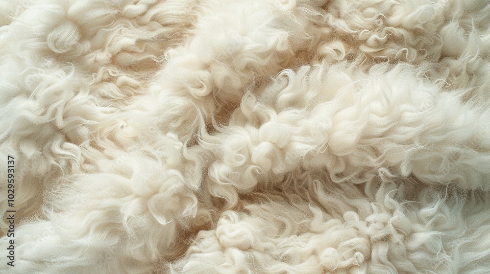 Close-up Texture of Creamy White Fluffy Fur Close-up Texture of Creamy White Fluffy Fur