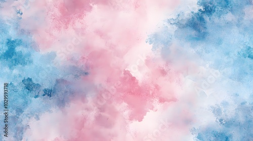 Abstract Watercolor Background with Pink and Blue Hues