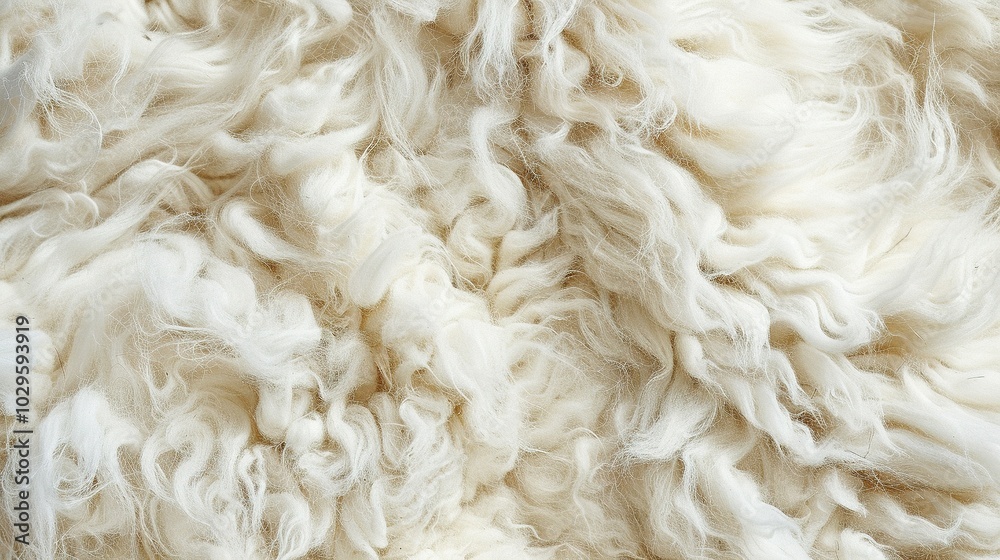 Close-up Texture of Soft White Sheep Wool Close-up Texture of Soft White Sheep Wool