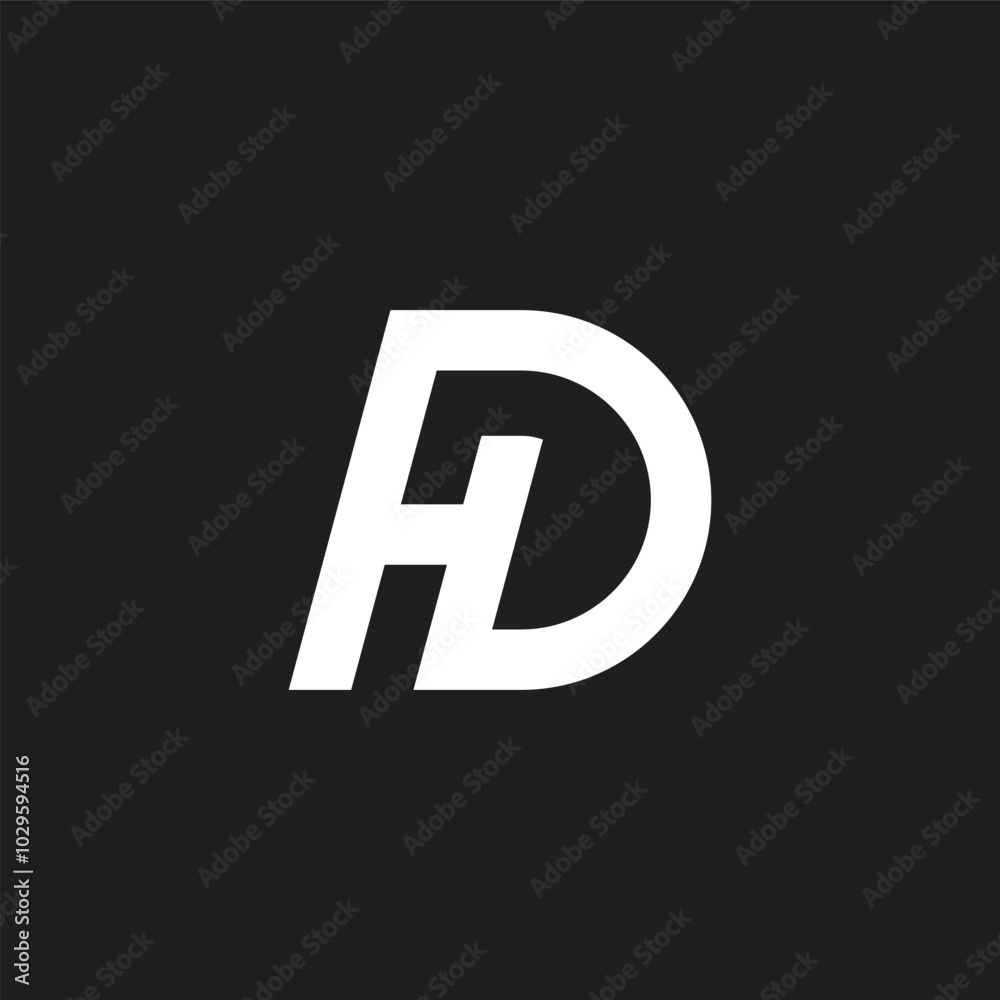 letter hd simple geometric lines simple logo vector