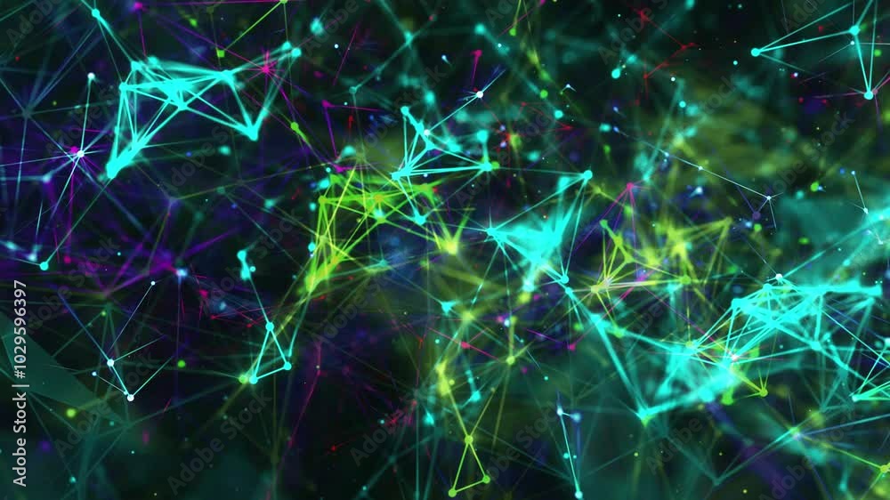 colorful plexus particle abstract background colorful plexus particle abstract background