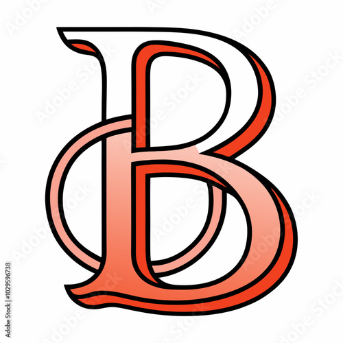  letter b lowercase drawn with one long continuous single line without overlapping itself, as easy and simple as possible just a black line on white background (line art), vector, d