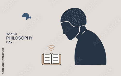 World Philosophy Day. Template for card, poster, banner.