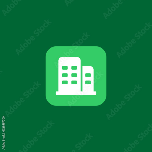 Construction industry icon concept vector design illustration on green background EPS 10 File color editable