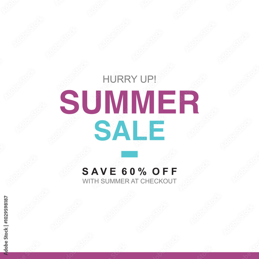 HURRY UP SUMMER SALE SAVE 60% OFF WITH SUMMER AT CHECKOUT VECTOR DISCOUNT BANNER HURRY UP SUMMER SALE SAVE 60% OFF WITH SUMMER AT CHECKOUT VECTOR DISCOUNT BANNER
