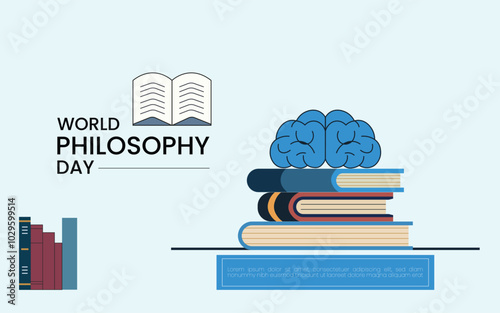 World Philosophy Day. Template for card, poster, banner.