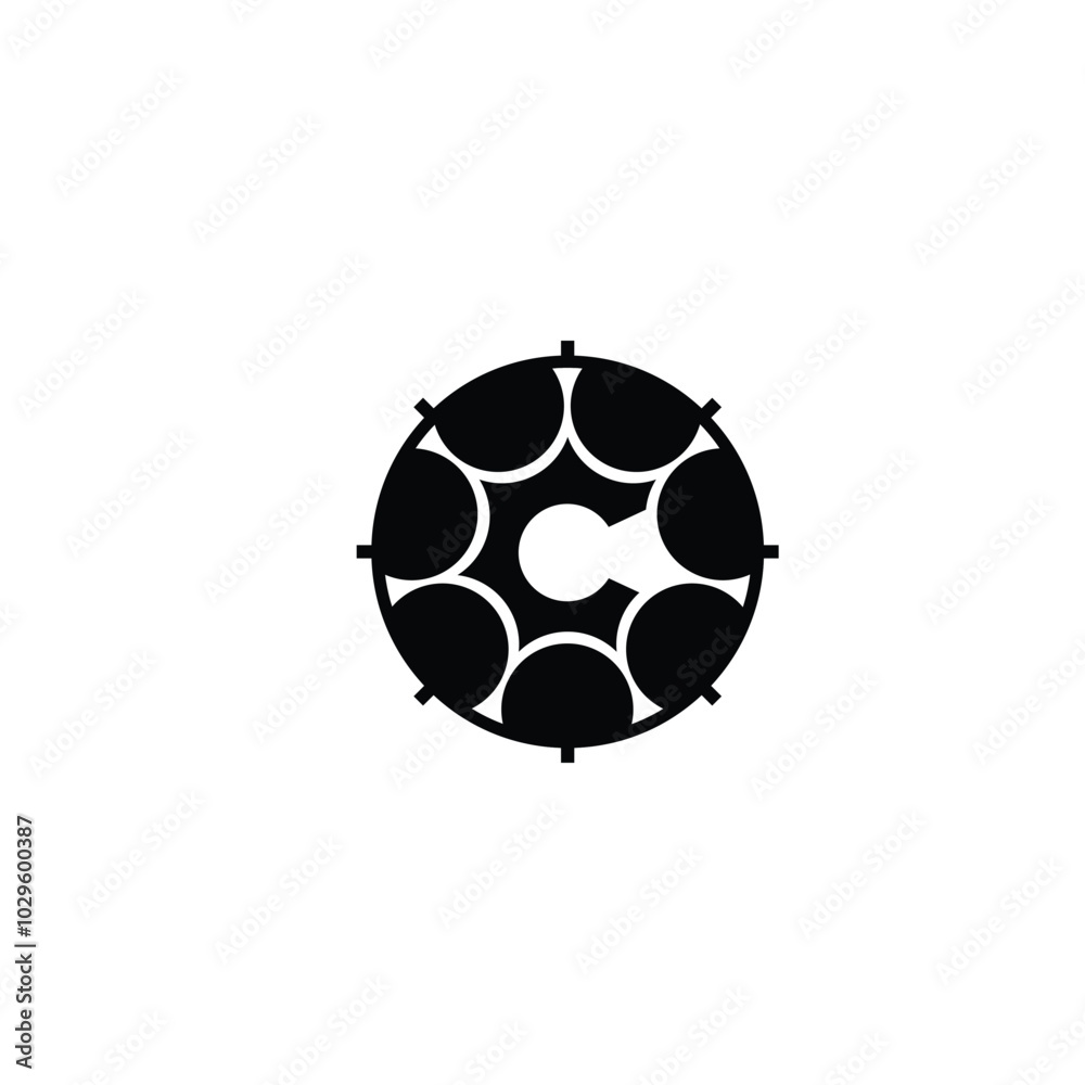 Obraz premium C Revolver circle logo