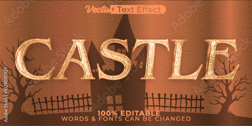 Castle Vector Text Effect Editable Alphabet
