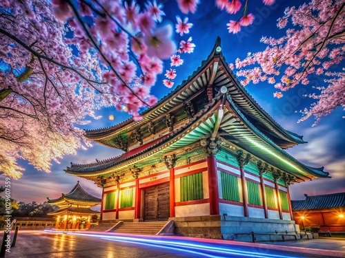 Wallpaper Mural Traditional Korean Brochure Banner Design with Long Exposure Effect for Visual Impact Torontodigital.ca