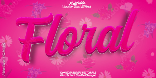 Floral Vector Text Effect Editable Alphabet Flower Spring Botanic