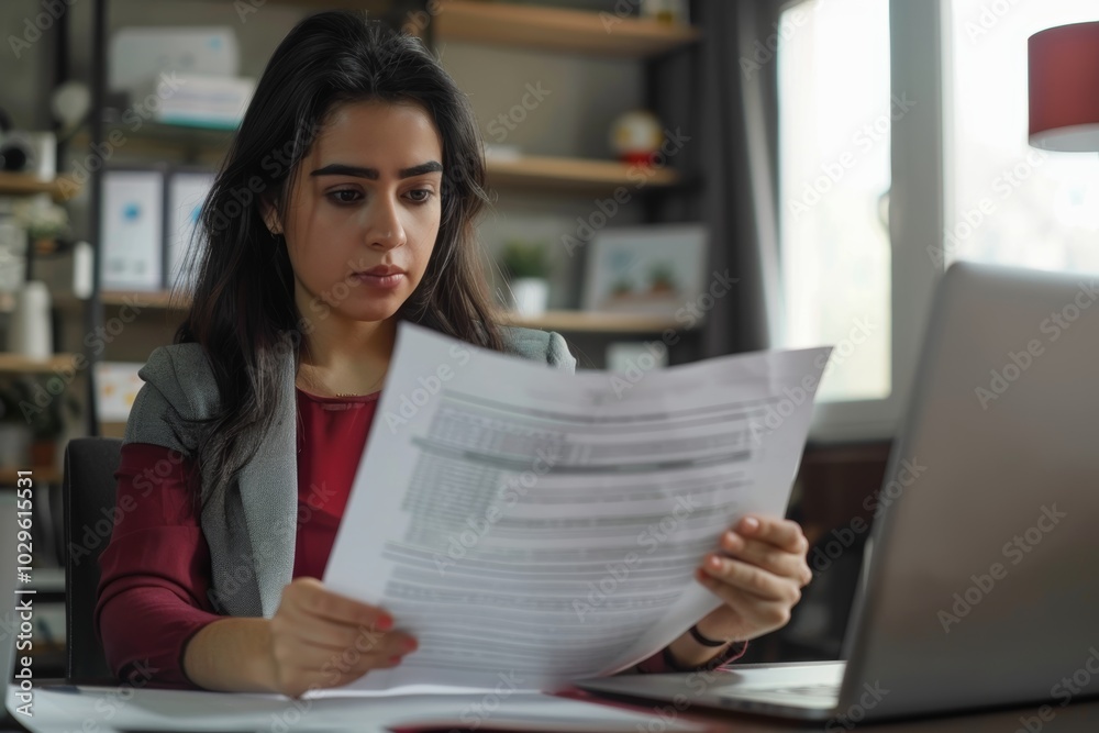 Finance documents and budget for financial professionals analyzing or planning investments with a laptop, focusing on stock market and cryptocurrency performance Finance documents and budget for financial professionals analyzing or planning investments with a laptop, focusing on stock market and cryptocurrency performance