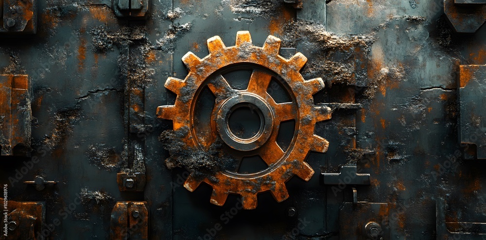 close-up view of interlocking gears. Generative AI
close-up view of interlocking gears. Generative AI