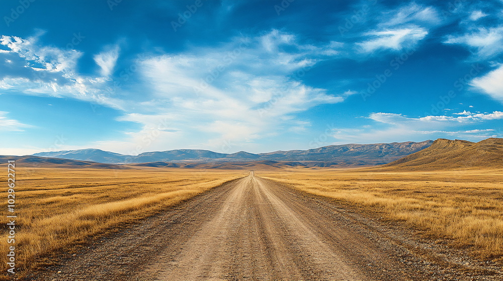 Endless Horizons of Desert Roads and Open Skies Endless Horizons of Desert Roads and Open Skies