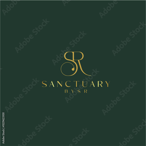SR feminine unique luxury weddings jewelry logo design