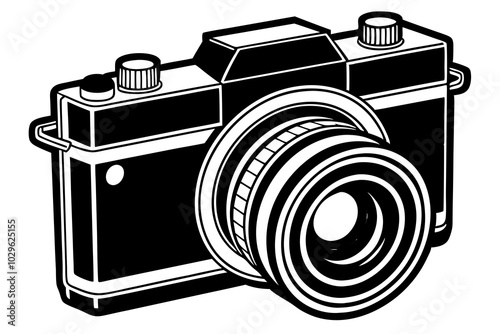  Photo camera isolated on a white background photo