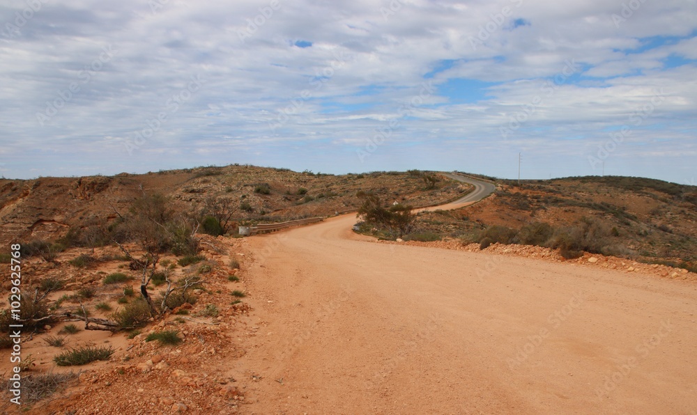 Charles Knife Road through the Charles Knife Canyon in the Cape Range National Park near Exmouth, Western Australia. Charles Knife Road through the Charles Knife Canyon in the Cape Range National Park near Exmouth, Western Australia.