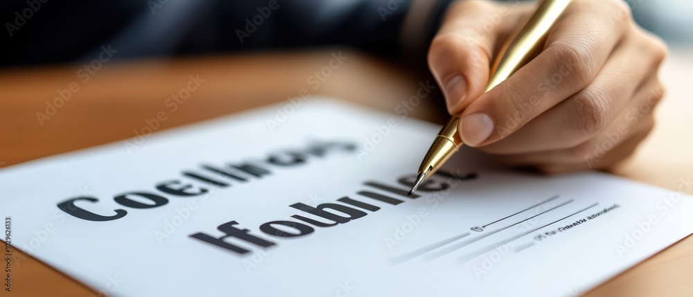Hand holding a pen, beautifully writing on a piece of paper, showcasing creativity and expression. Hand holding a pen, beautifully writing on a piece of paper, showcasing creativity and expression.