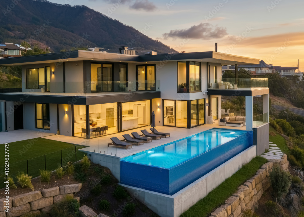 Luxury modern house with pool, High-end real estate, family resorts ... - High-End Homes With Private Pool Access