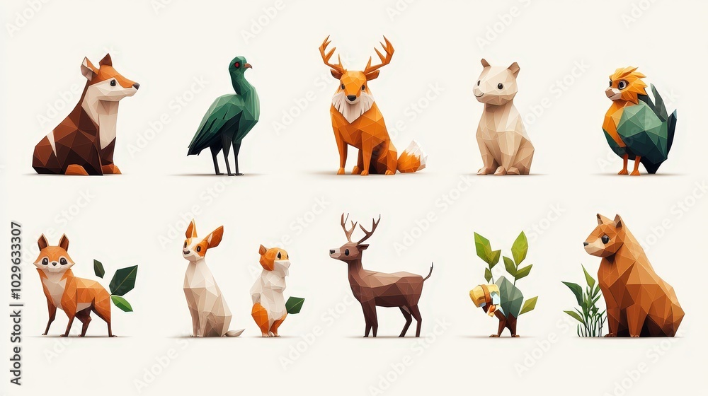 Fototapeta premium Blessing of the Animals 2024 â€“ Playful Toyism Sprite Sheet Divider Icons with Delicate Chromatics