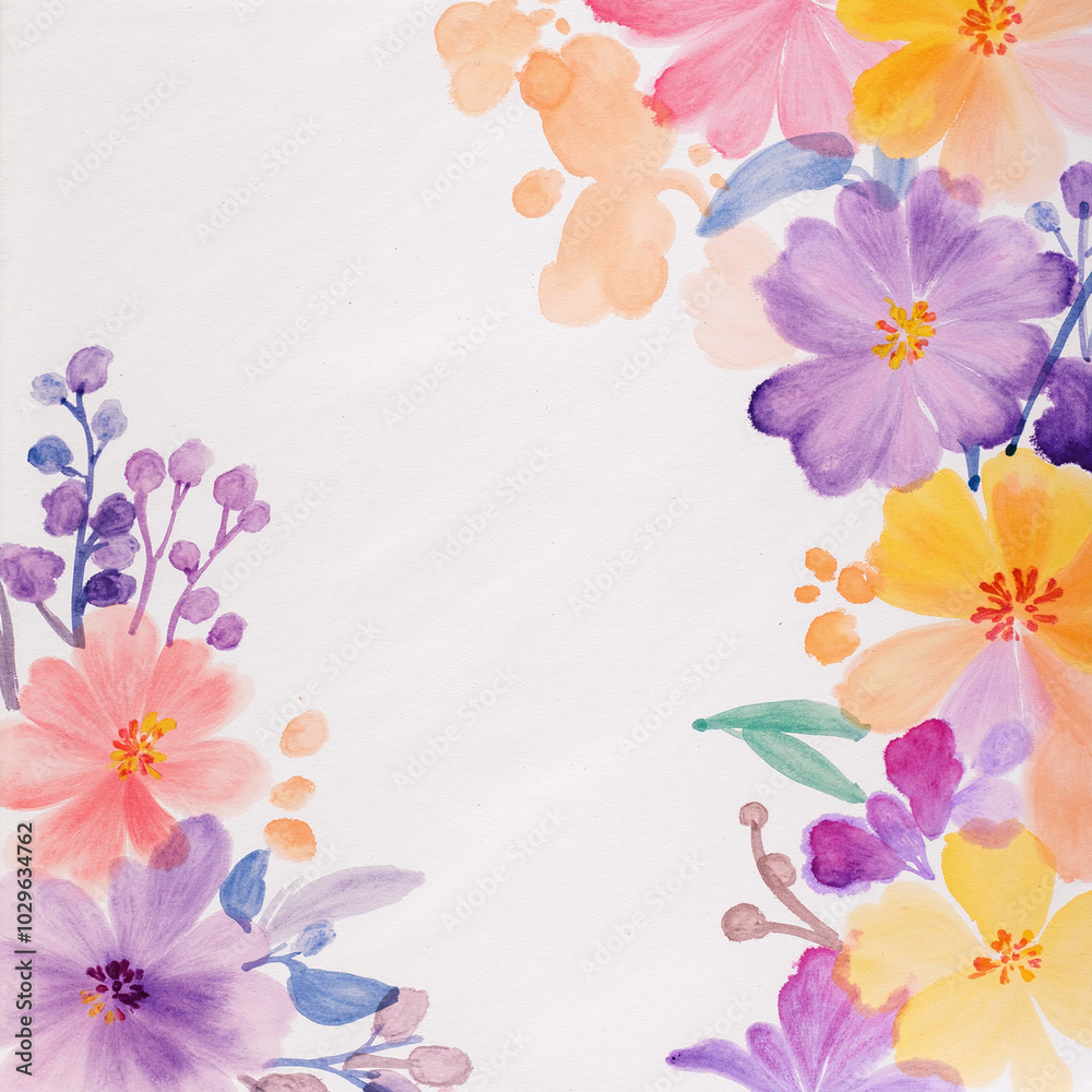 Obraz premium Exquisite Watercolor Floral Artworks 