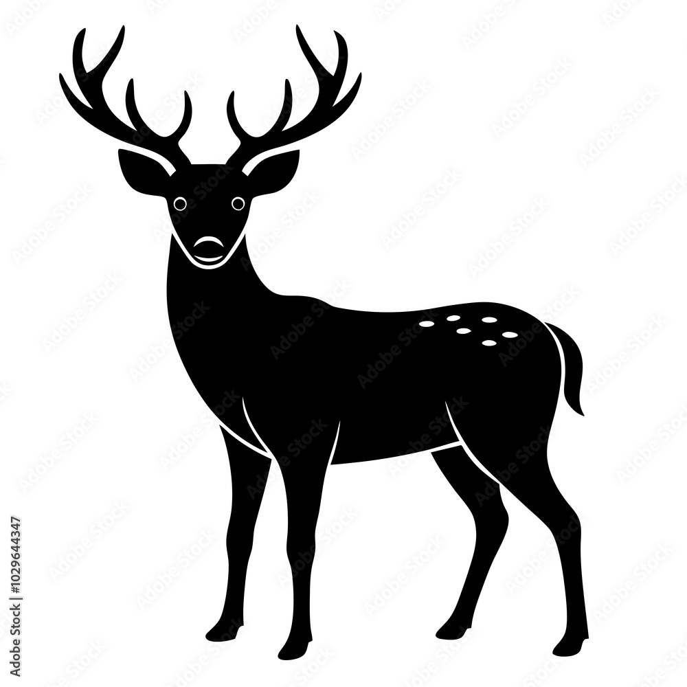 Obraz premium deer silhouette vector